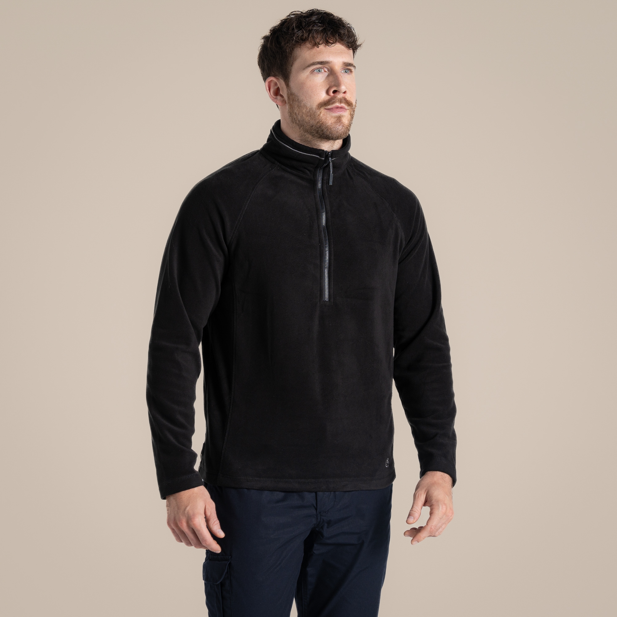 Craghoppers Men's Black Expert Corey 200 Fleece Half Zip Size: Xxxl