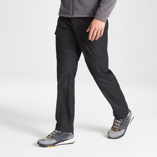 Men's Expert Kiwi Tailored Convertible Trousers Black