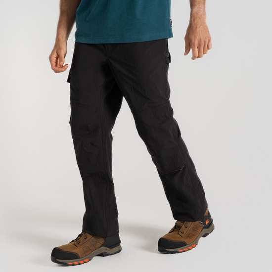 Men's Bedale Stretch Cargo Workwear Trousers Black