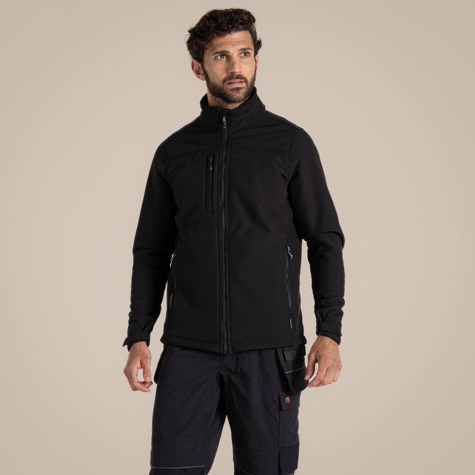 Craghoppers Men's Black Whitby Softshell Workwear Jacket Size: S