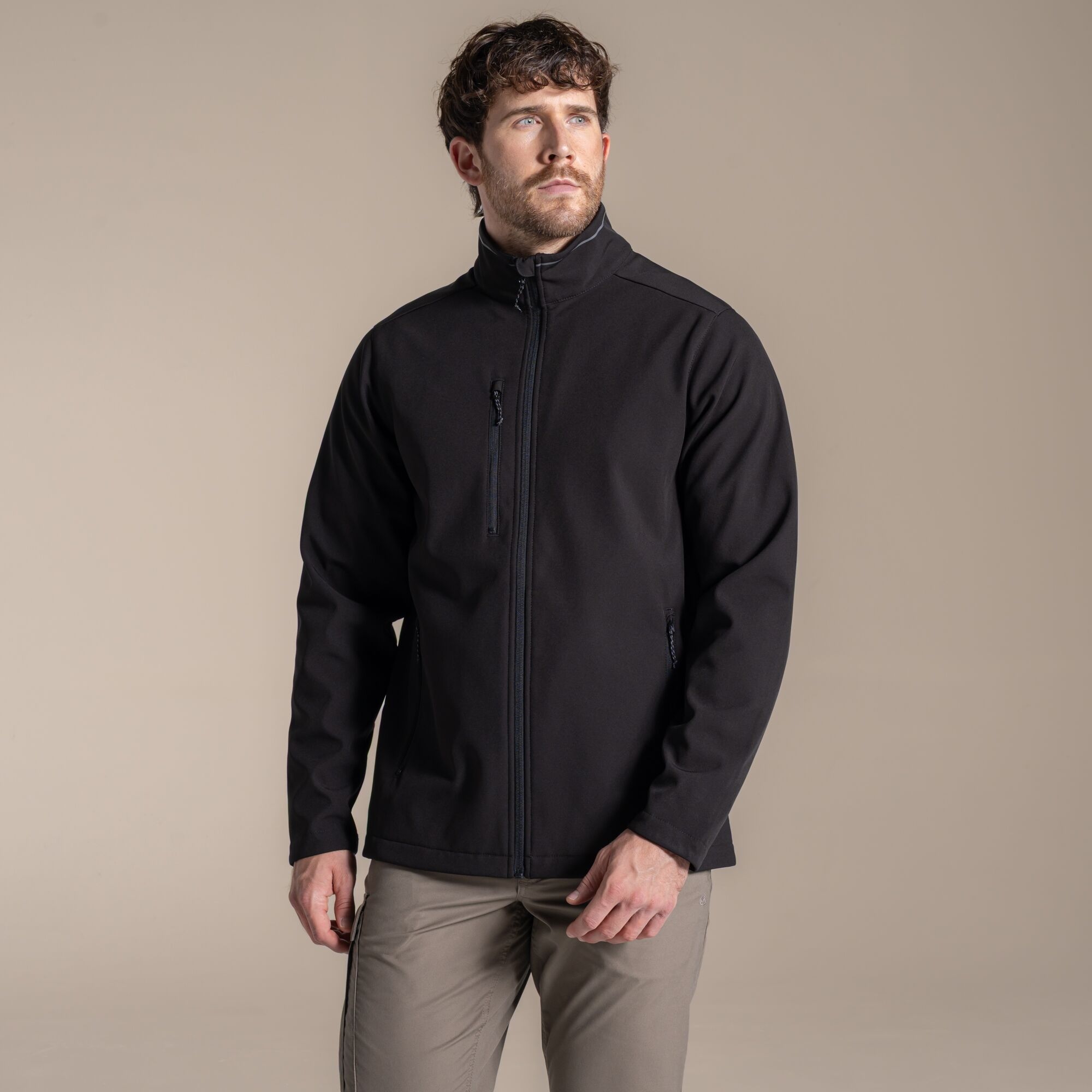 Craghoppers Men's Black Waterproof Expert Kiwi 3-Layer Softshell Jacket Size: S