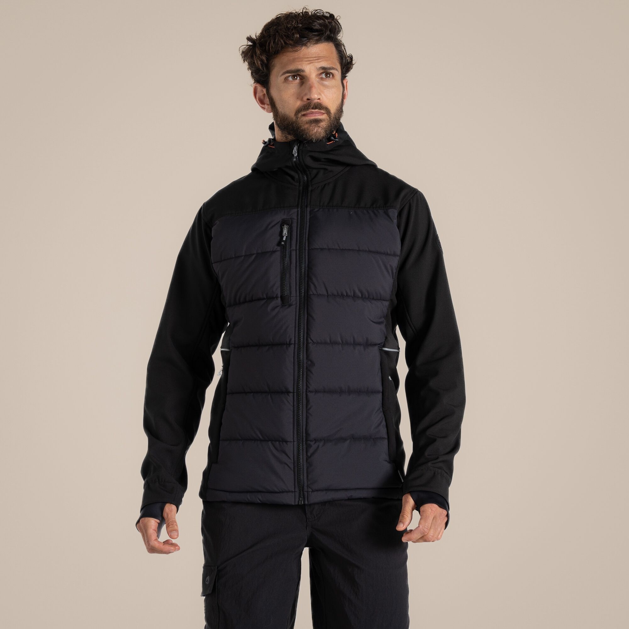 Craghoppers Men's Black Castleford Hybrid Workwear Jacket Size: L