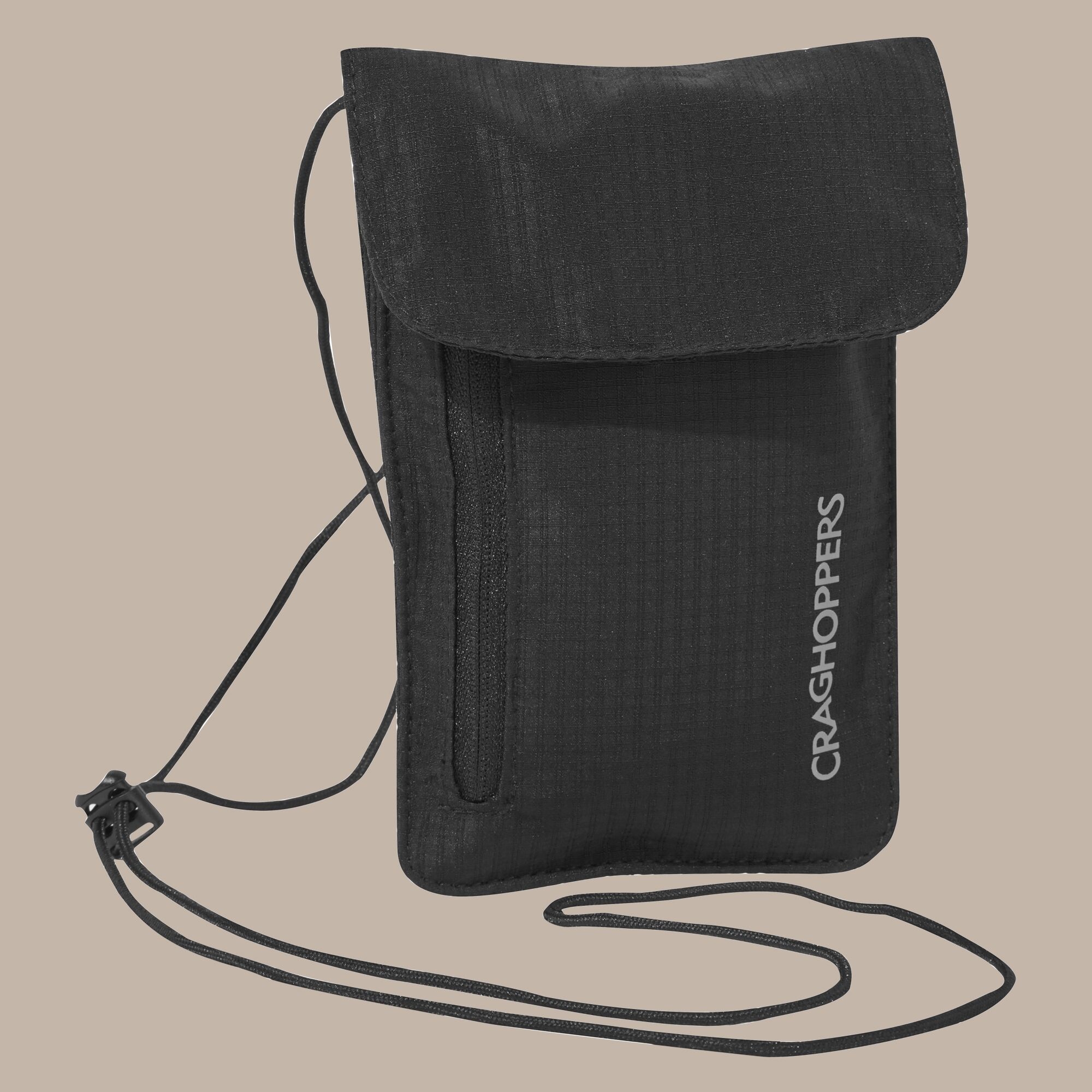 Craghoppers Unisex Black Neck Pouch Size: Single