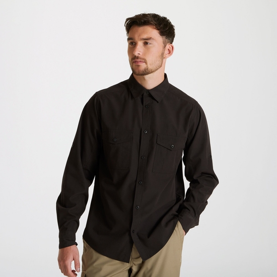 Langärmeliges Expert Kiwi-Hemd für Herren Black