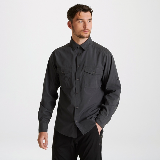Men's Expert Kiwi Long Sleeved Shirt Carbon Grey