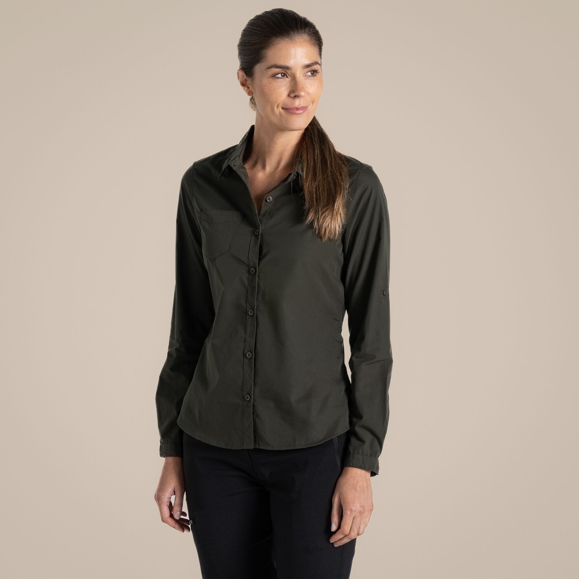 Craghoppers Women's Green Expert Kiwi Long Sleeved Shirt Size: 20