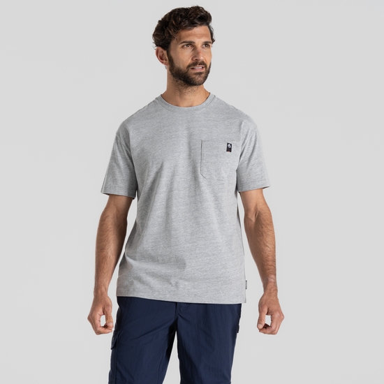 Men's Wakefield Pocket Workwear T-Shirt Soft Grey Marl