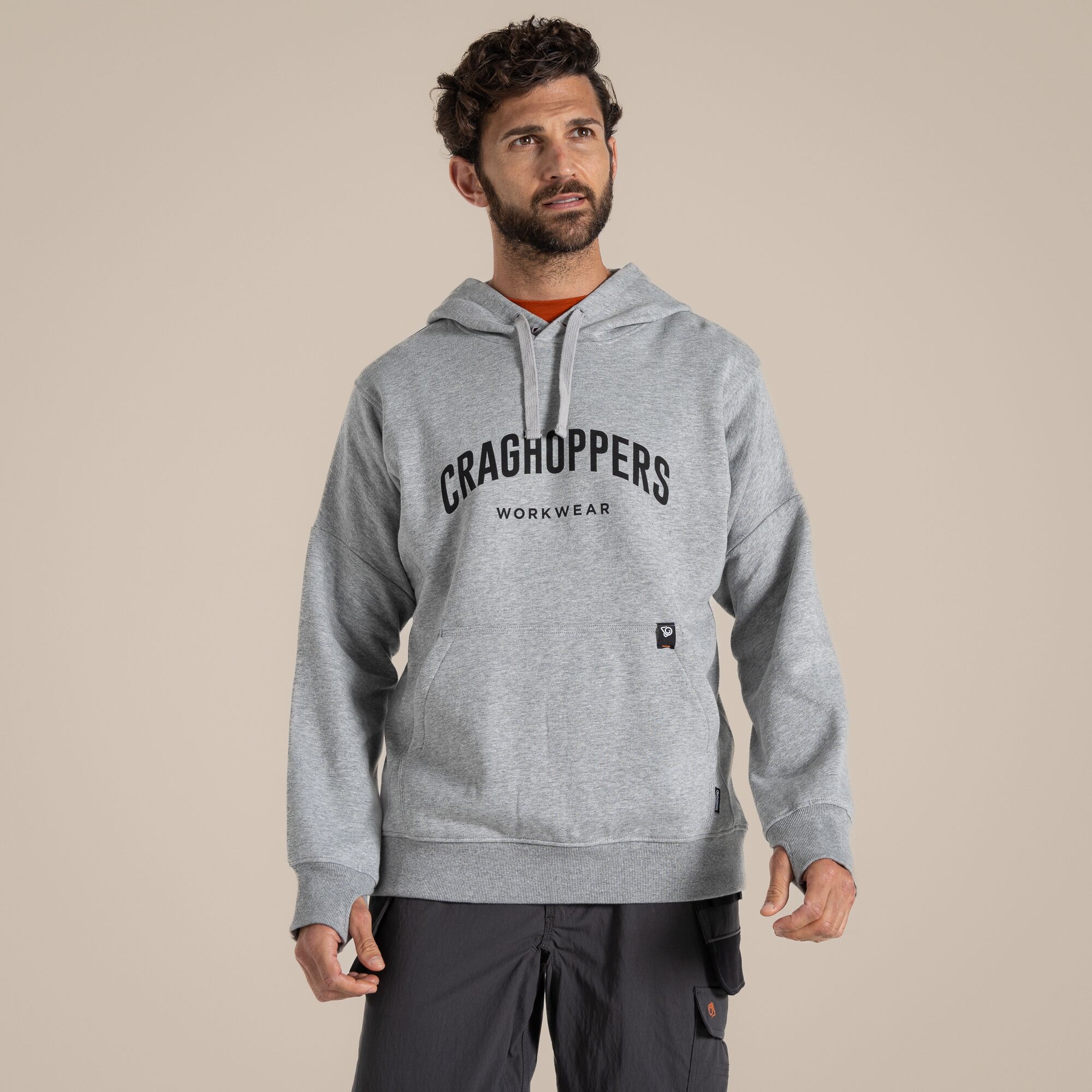 Craghoppers Men's Grey Oulston Workwear Hoodie Size: Xl