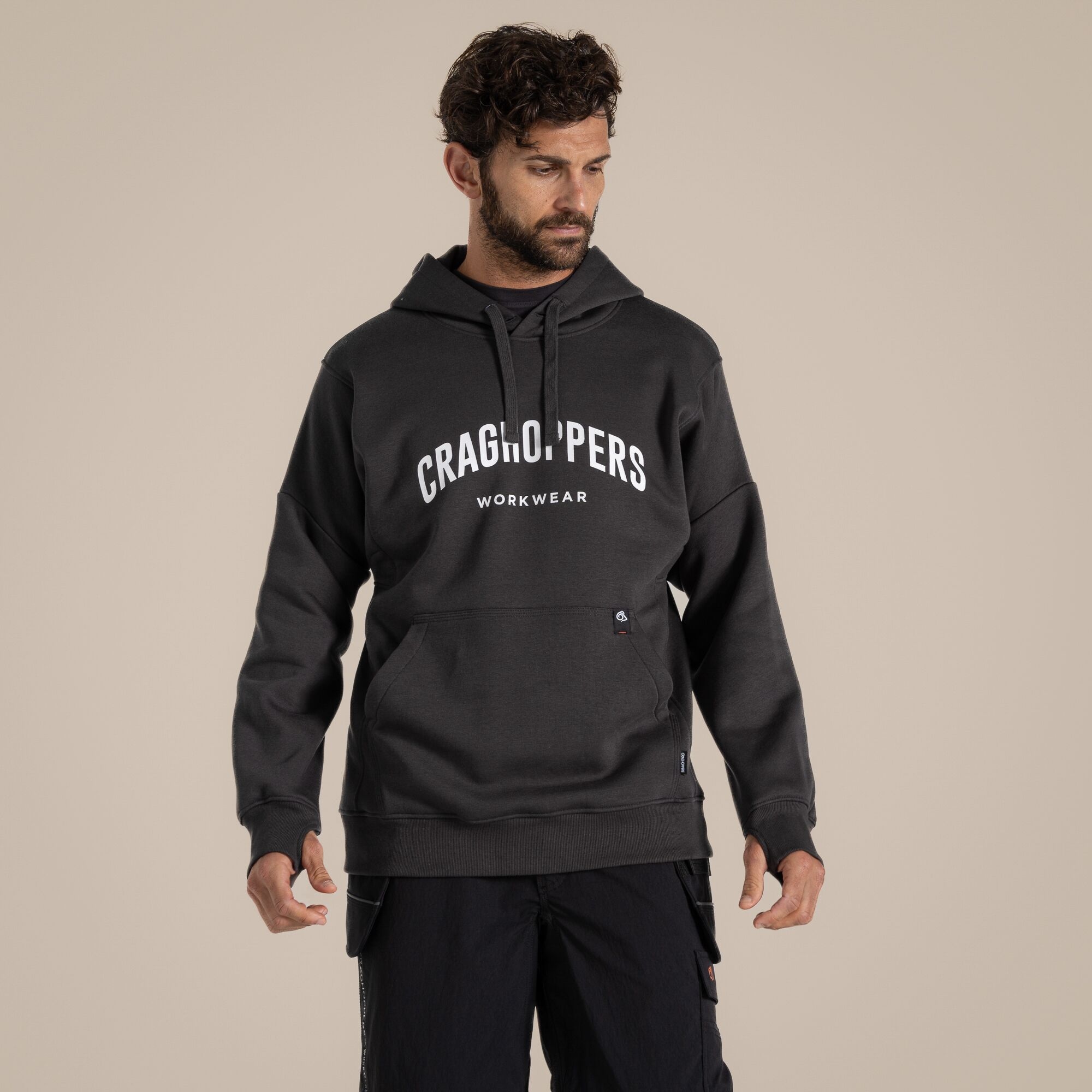 Craghoppers Men's Grey Oulston Workwear Hoodie Size: L