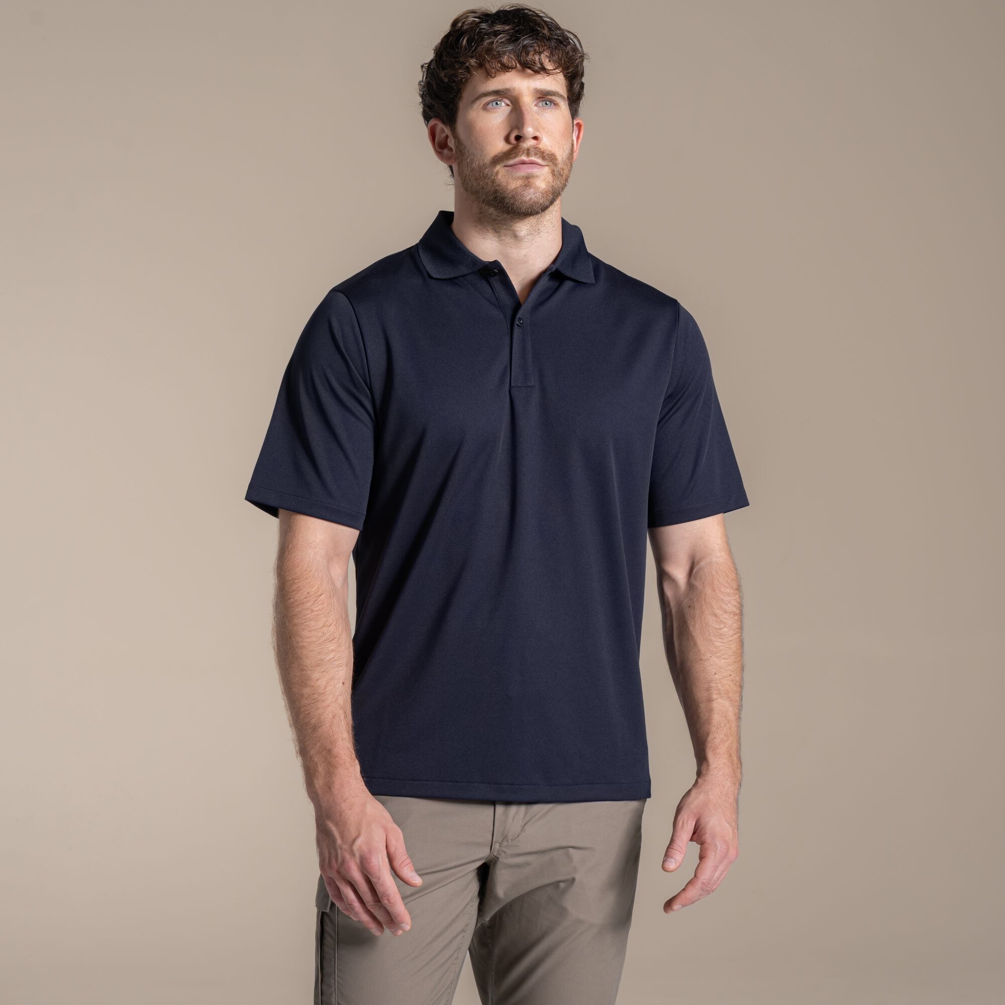 Men's Expert Basecamp Wicking Polo Top Dark Navy