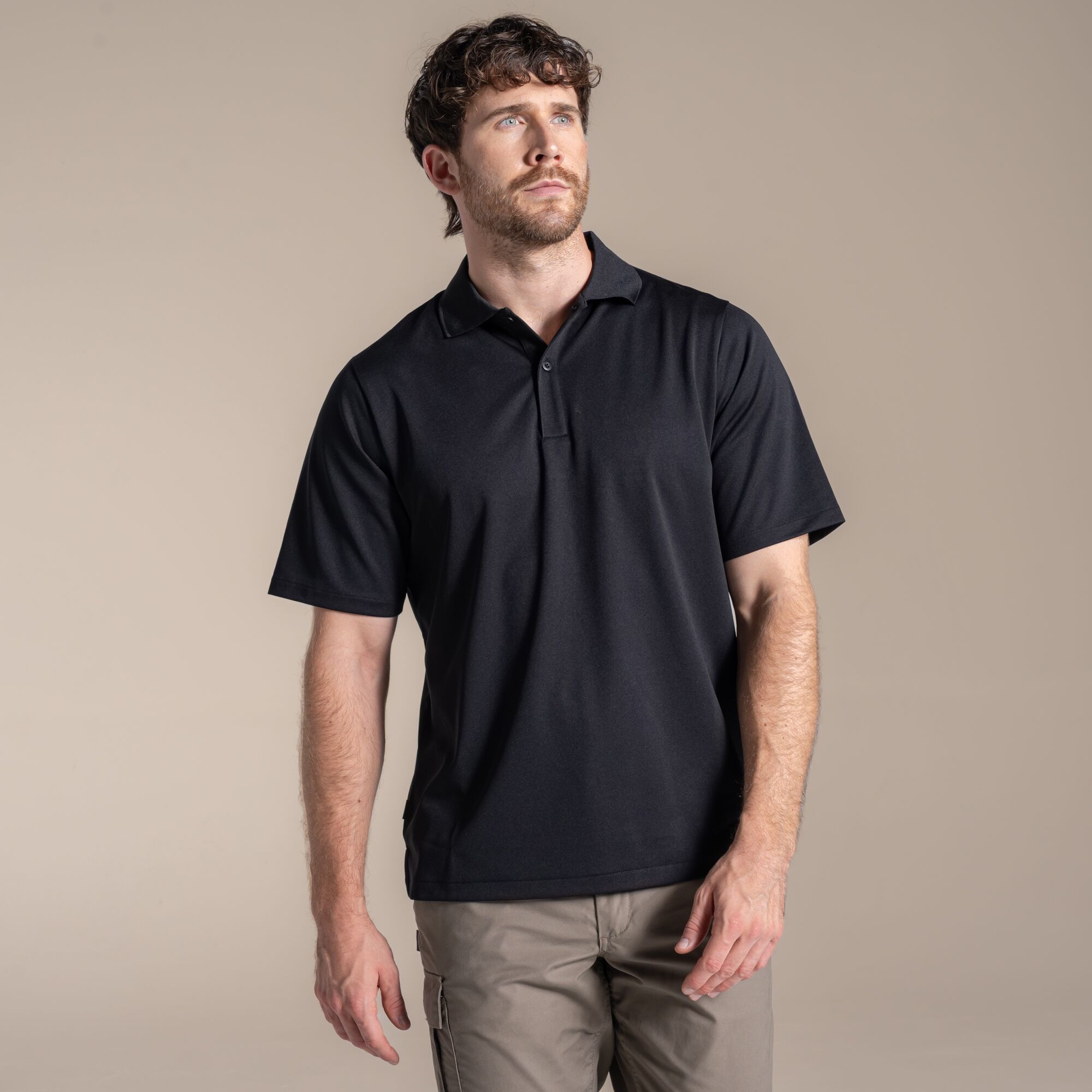 Craghoppers Men's Black Expert Basecamp Wicking Polo Top Size: M