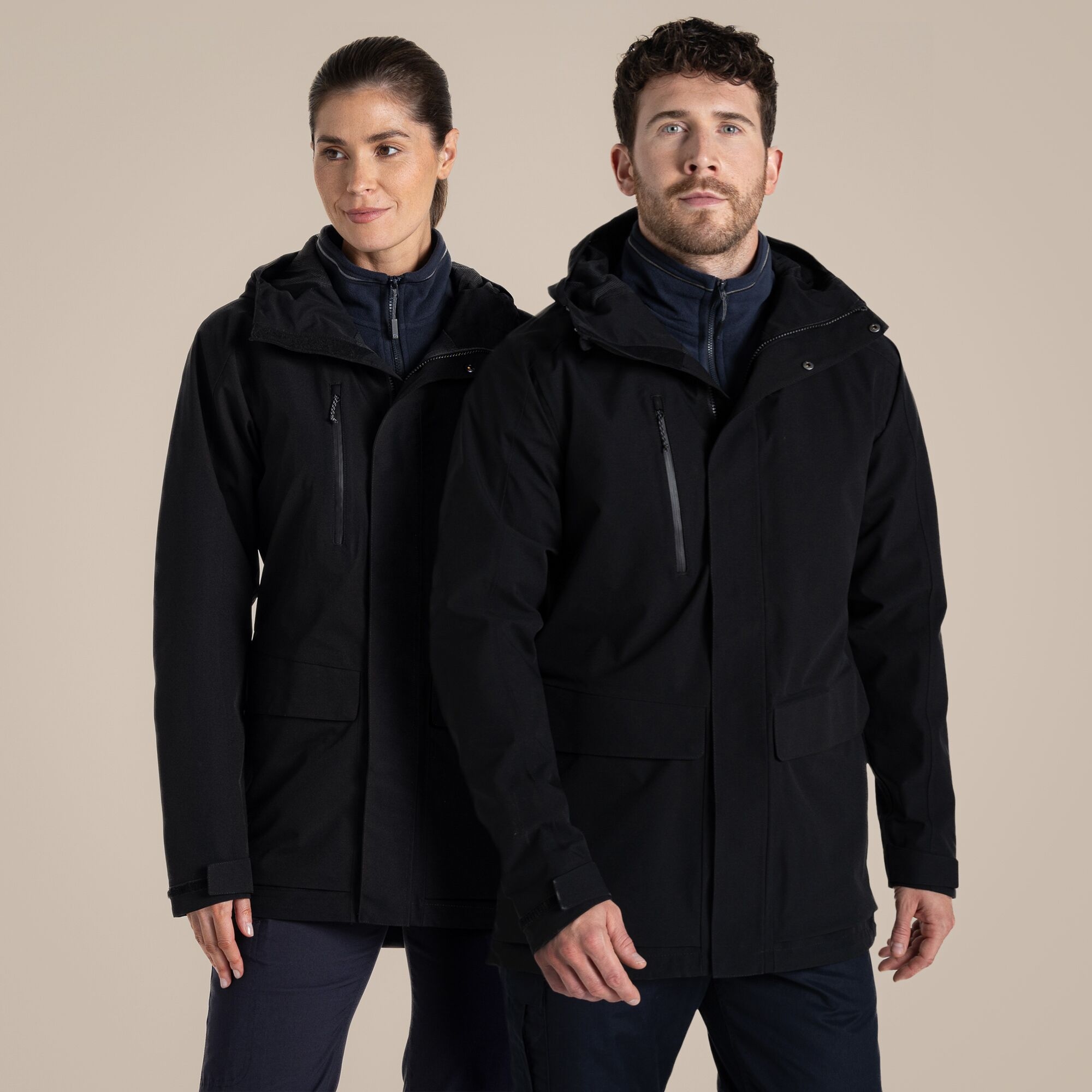 Craghoppers Unisex Expert Kiwi Pro Stretch Long Jacket - Black Xxl - Image 2