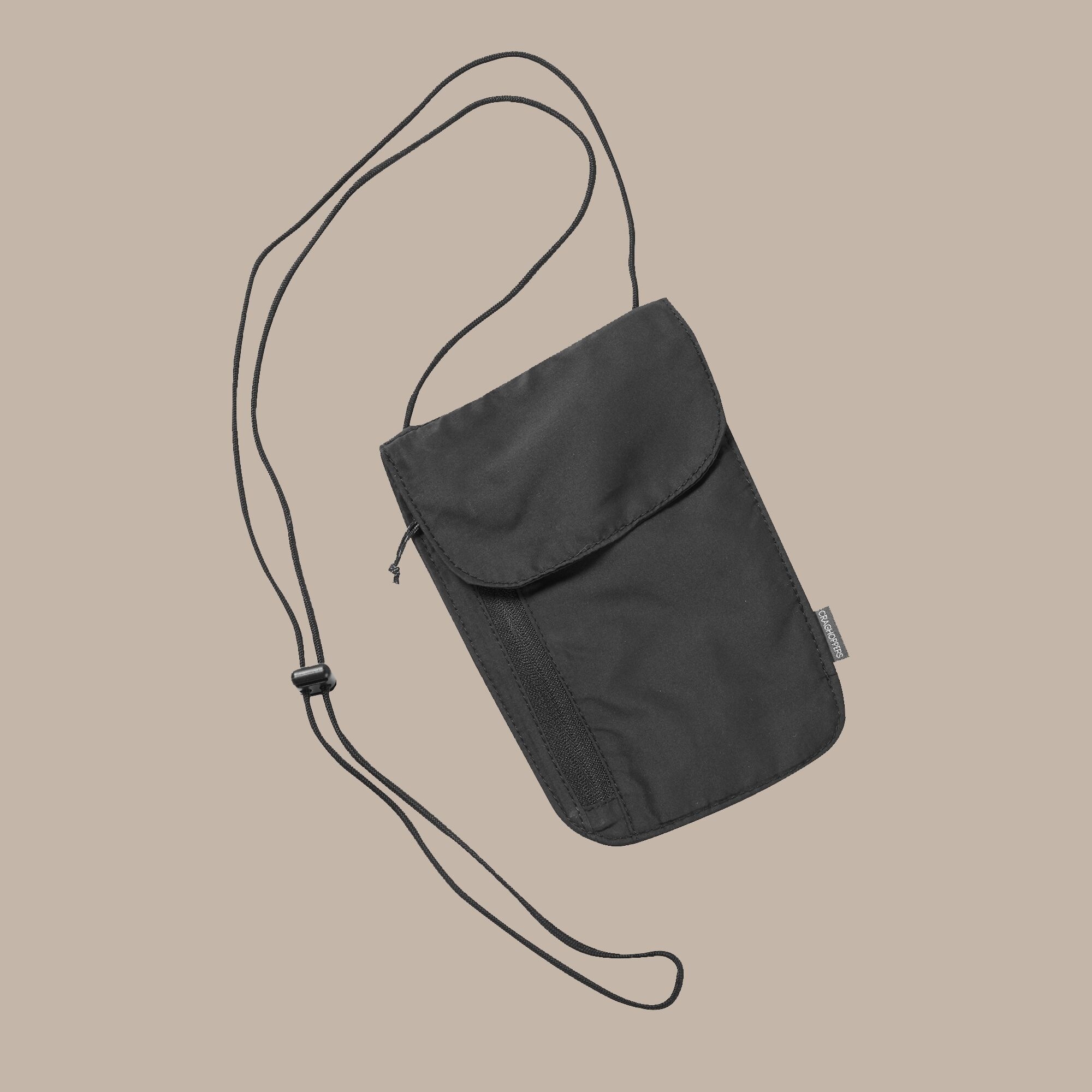 Craghoppers Unisex Black Neck Pouch Size: Single