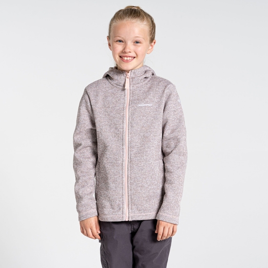 Kids' Shiloh Hooded Fleece Jacket Pink Clay Marl