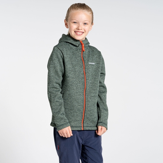 Kids' Shiloh Hooded Fleece Jacket Spruce Green Marl