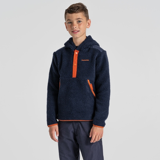 Kid's Mitson Hooded Overhead Blue Navy