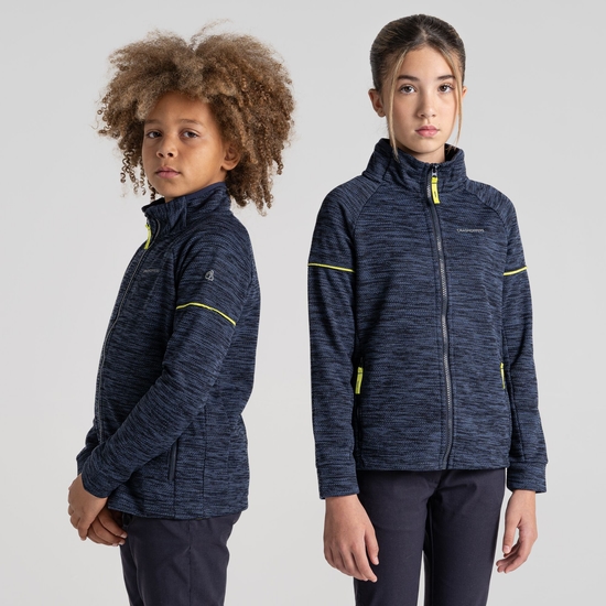 Kid's Nico Full Zip Fleece Blue Navy