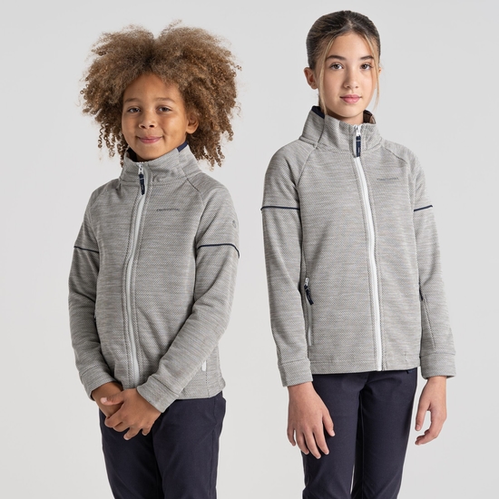 Kid's Nico Full Zip Fleece Silver Cloud