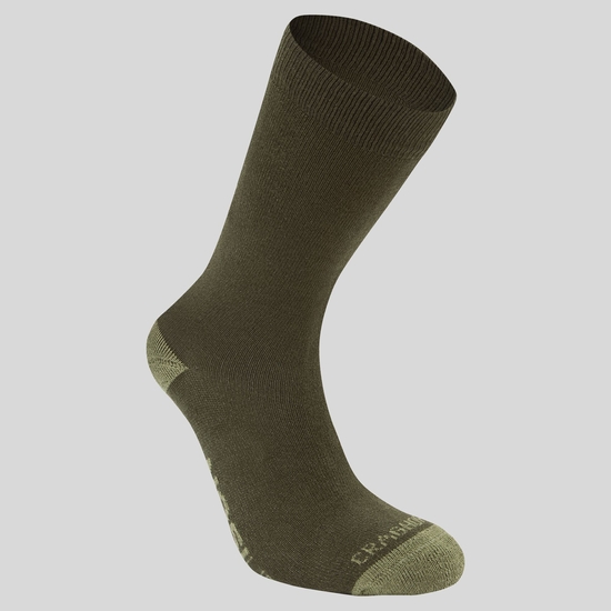 NosiLife Travel Socken für Kinder Parka Green / Dry Grass