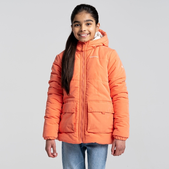 Kid's Sara Insulated Hooded Jacket Fusion Coral