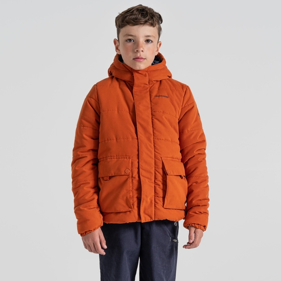 Kid's Maro Insulated Hooded Jacket Potters Clay