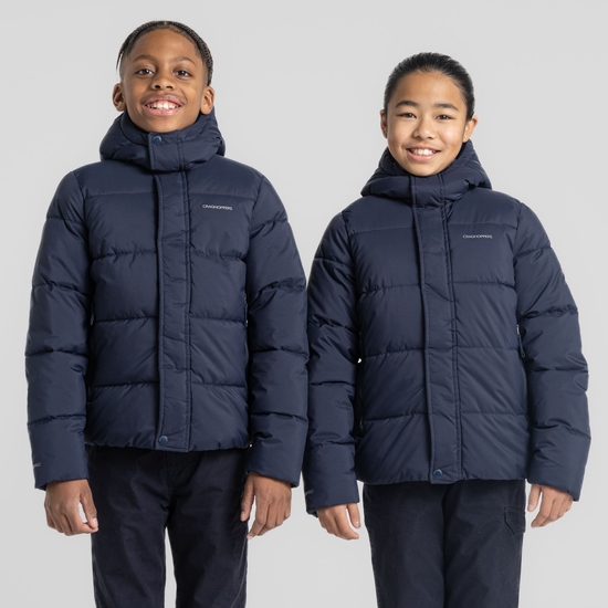 Kid's Brandon Hooded Jacket Blue Navy