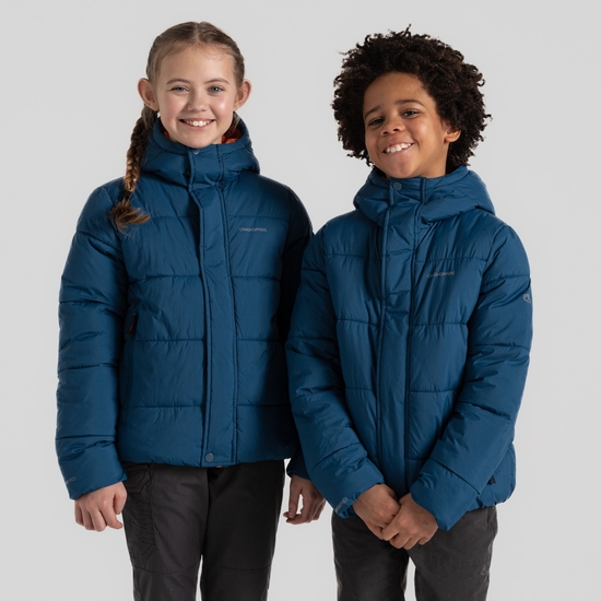 Kid's Brandon Hooded Jacket Tourmaline Blue