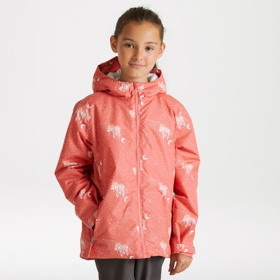 Kid's Insulated Harley Jacket Dusty Coral Print