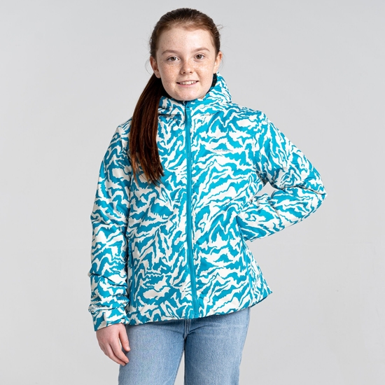 Kid's Aminda Insulated Jacket  Scuba Blue Print