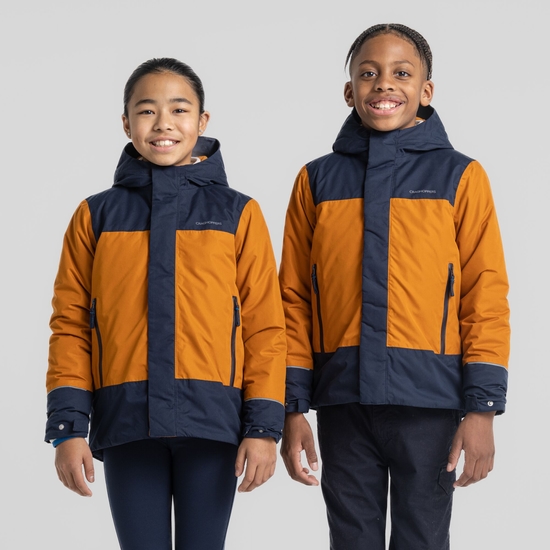 Kid's Nephin Jacket Pumpkin Spice / Blue Navy