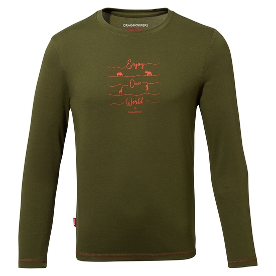 Kids' Insect Shield® Jago Long-Sleeved T-Shirt Dark Moss