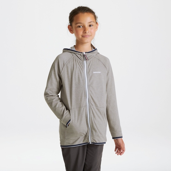 Kid's NosiLife Symmons Hooded Jacket Soft Grey Marl