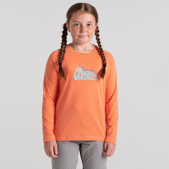 Kid's Bates Long Sleeved T-Shirt Fusion Coral Bubble