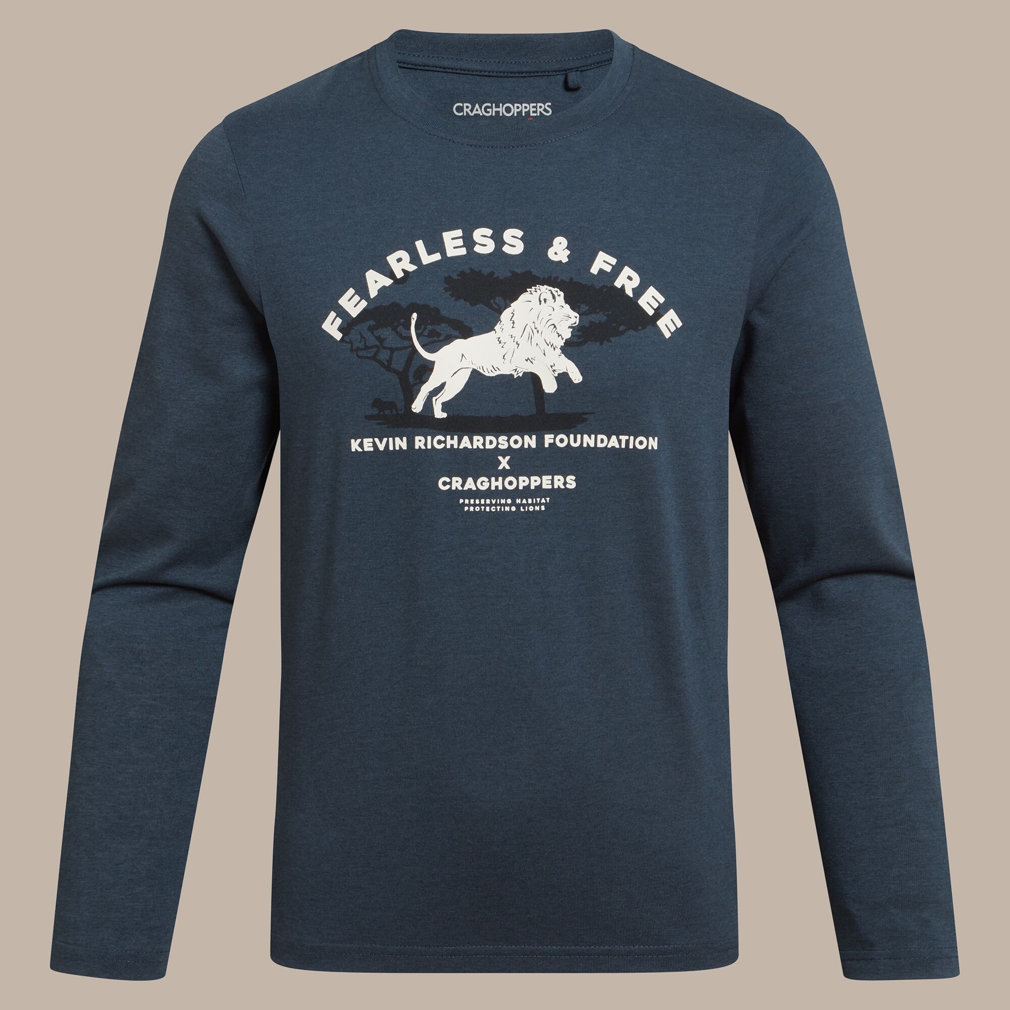 Craghoppers Nosilife Cruz Langarm-T-Shirt Für Kinder Blau, Größe, 13yrs