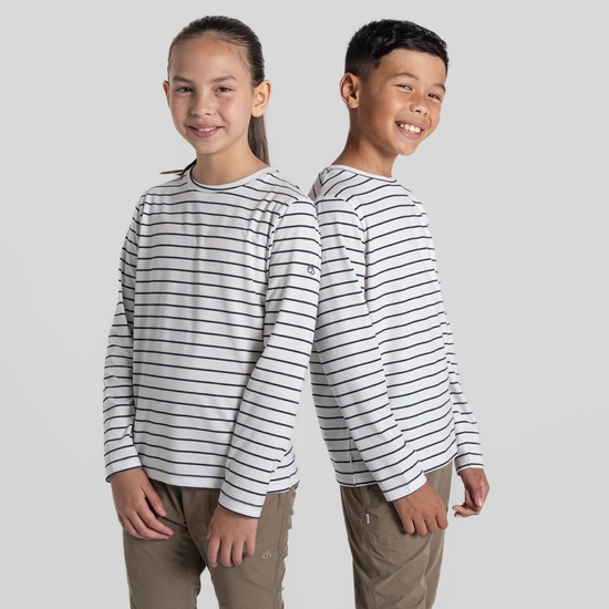  Nosilife Cruz Langarm-T-Shirt für Kinder Blue Navy Stripe