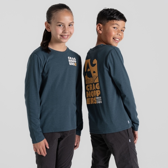  Nosilife Cruz Langarm-T-Shirt für Kinder Blue Stone