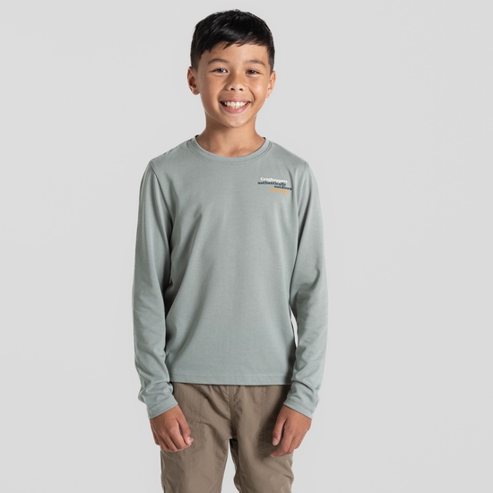  Nosilife Cruz Langarm-T-Shirt für Kinder Lichen Green