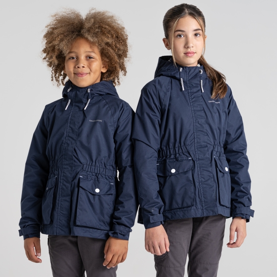 Kid's Brittany Waterproof Jacket Blue Navy