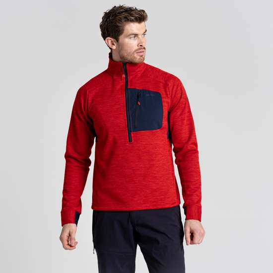 Men's Tarbert Half Zip Fleece Chili Red