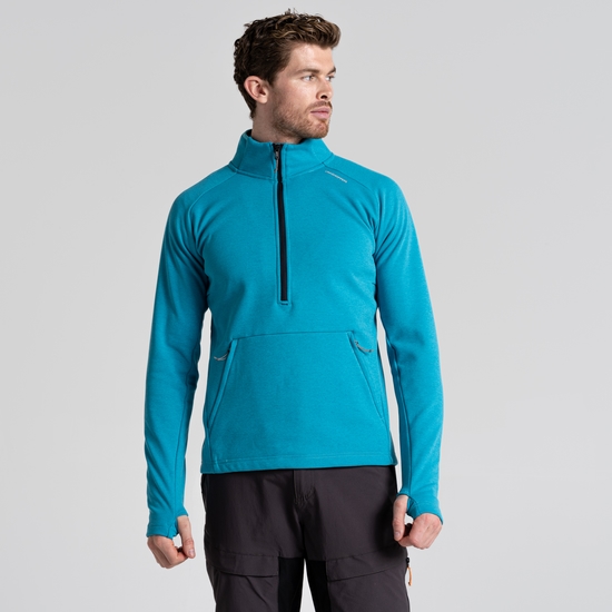 Men's Dynamic Pro Half zip Fleece Scuba Blue