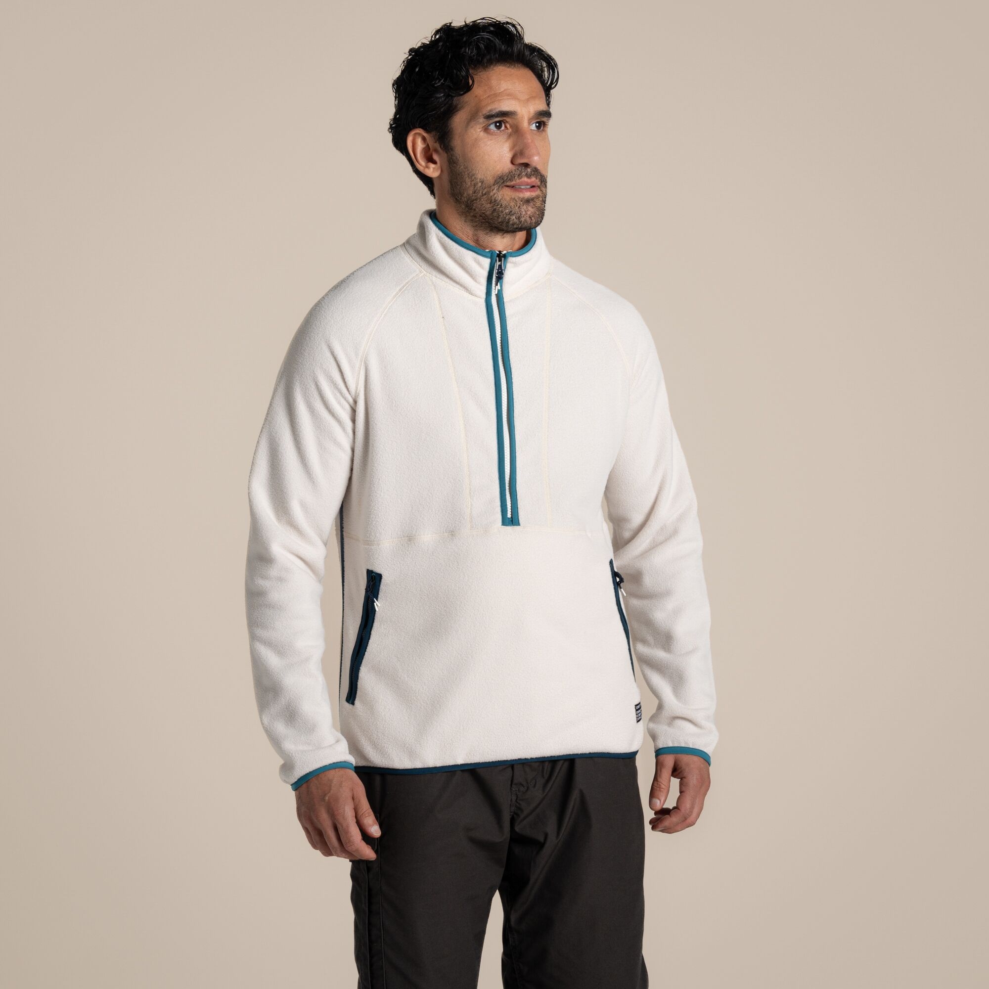 Craghoppers CO2Renu Ii Half Zip Fleece Für Herren Ecru