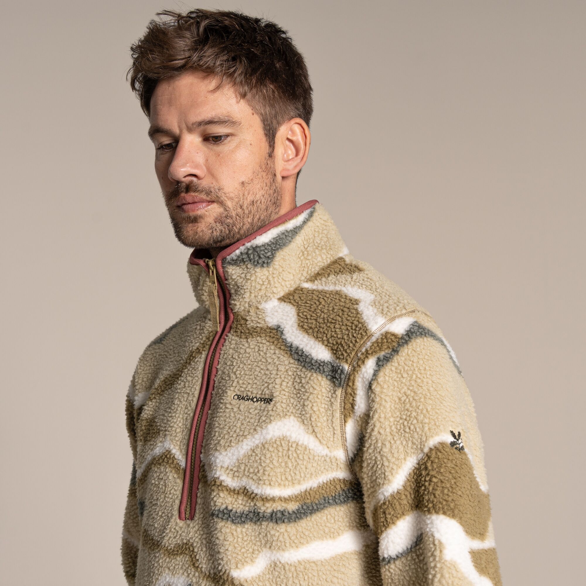 Craghoppers Men's Beige National Trust Rawthey Fleece Size: Xxl