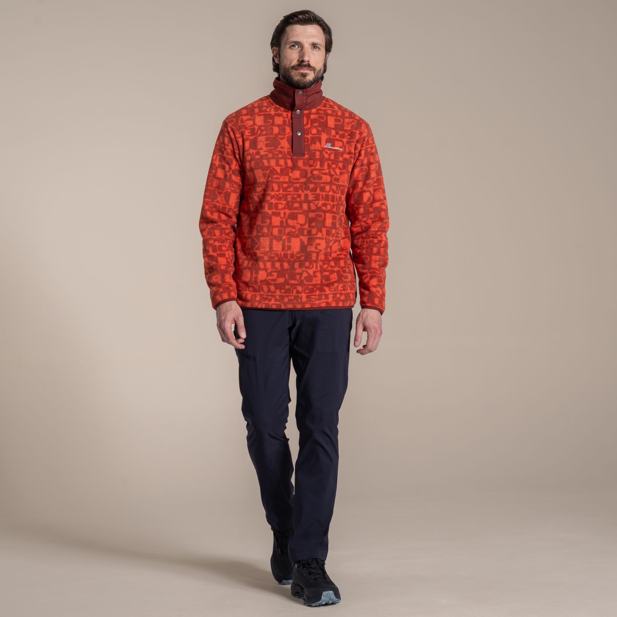Craghoppers Men's Red Dewlish Ii Overhead Fleece Size: S