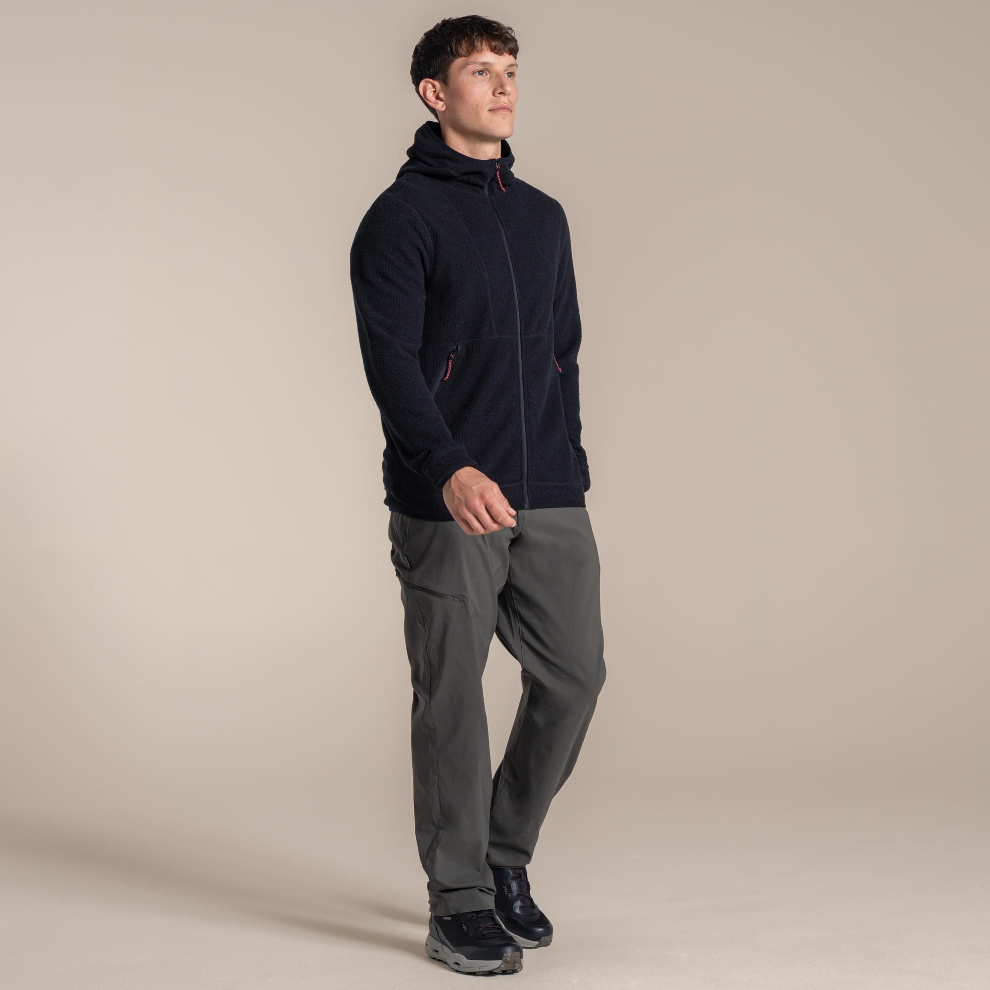 Craghoppers Men's Black Compresslite Hooded Fleece Jacket Size: S