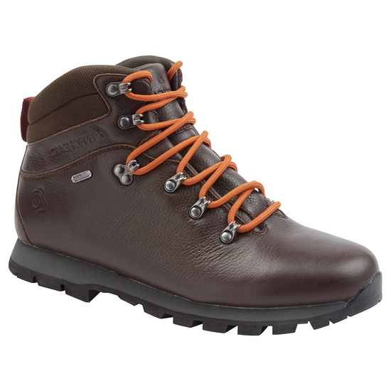 Trek Leather Walking Boots Mocha