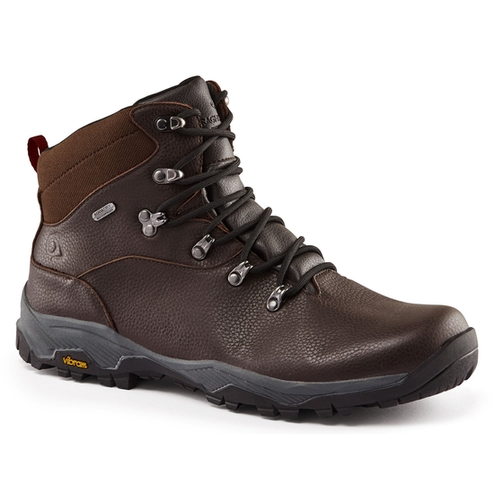 Men's Lite Leather Walking Boots Mocha