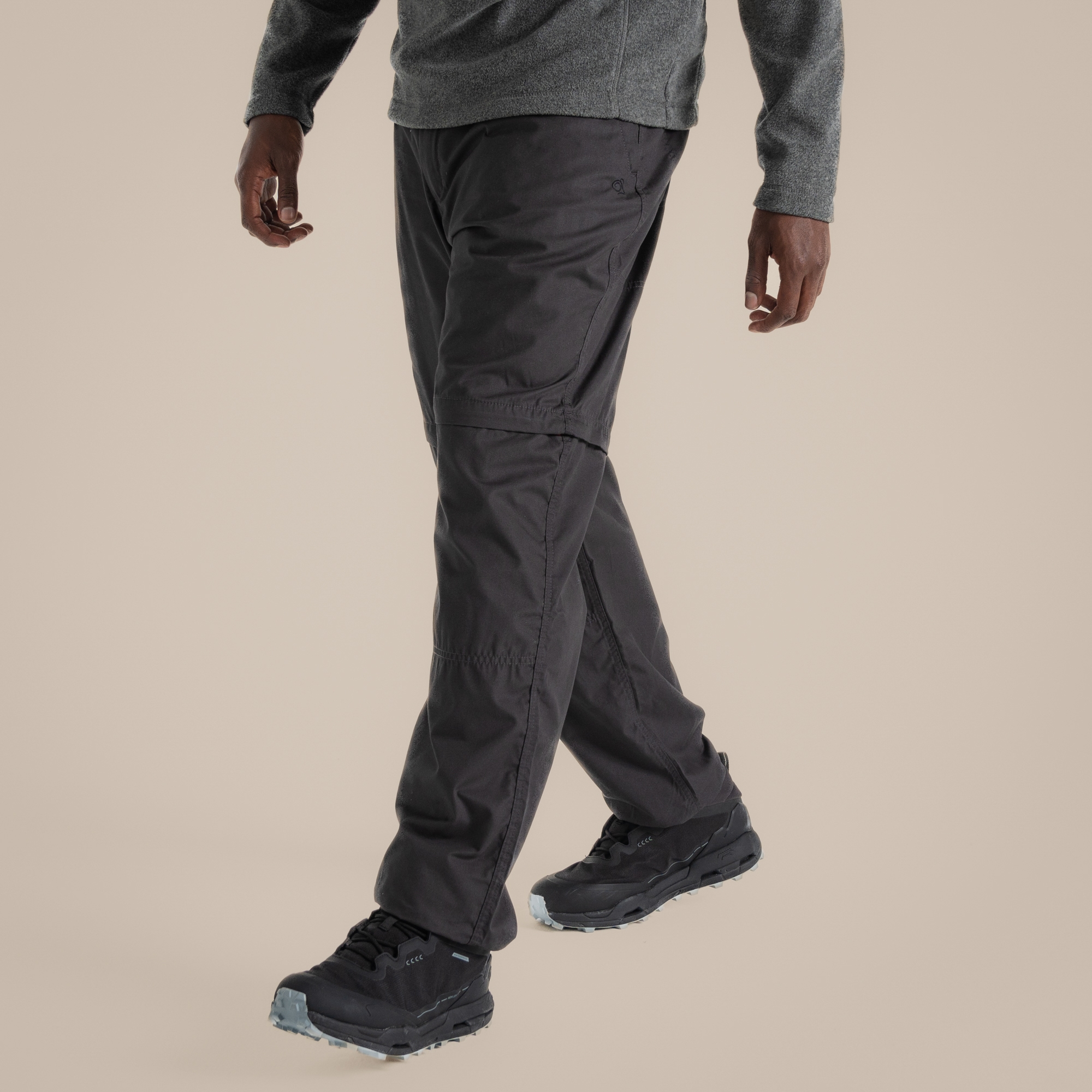 Craghoppers Men's Kiwi Convertible Trousers Black Pepper