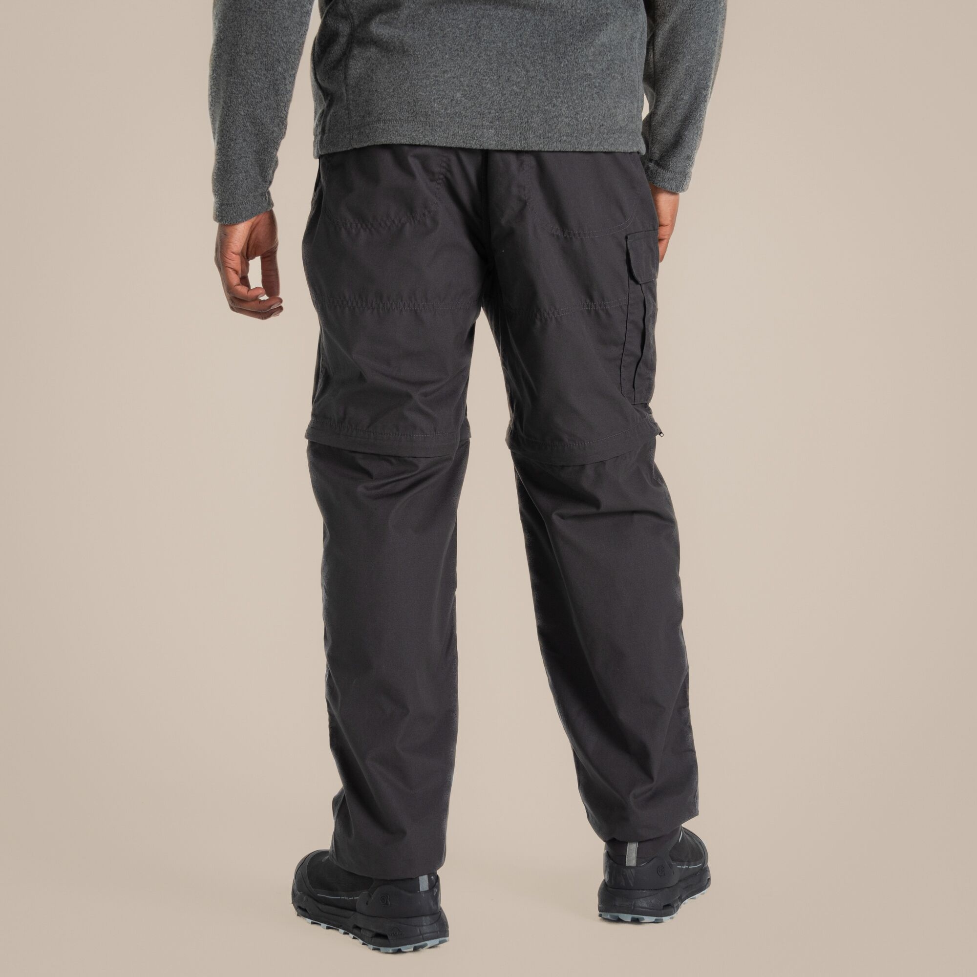 Craghoppers Men's Kiwi Convertible Trousers Black Pepper