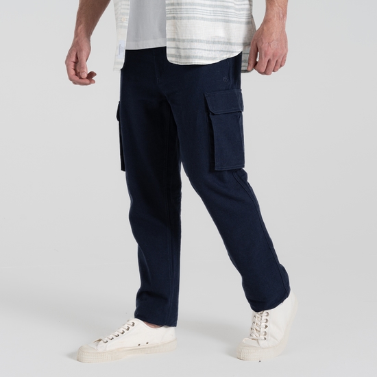 Men's Nosibotanical Howle Trousers Blue Navy