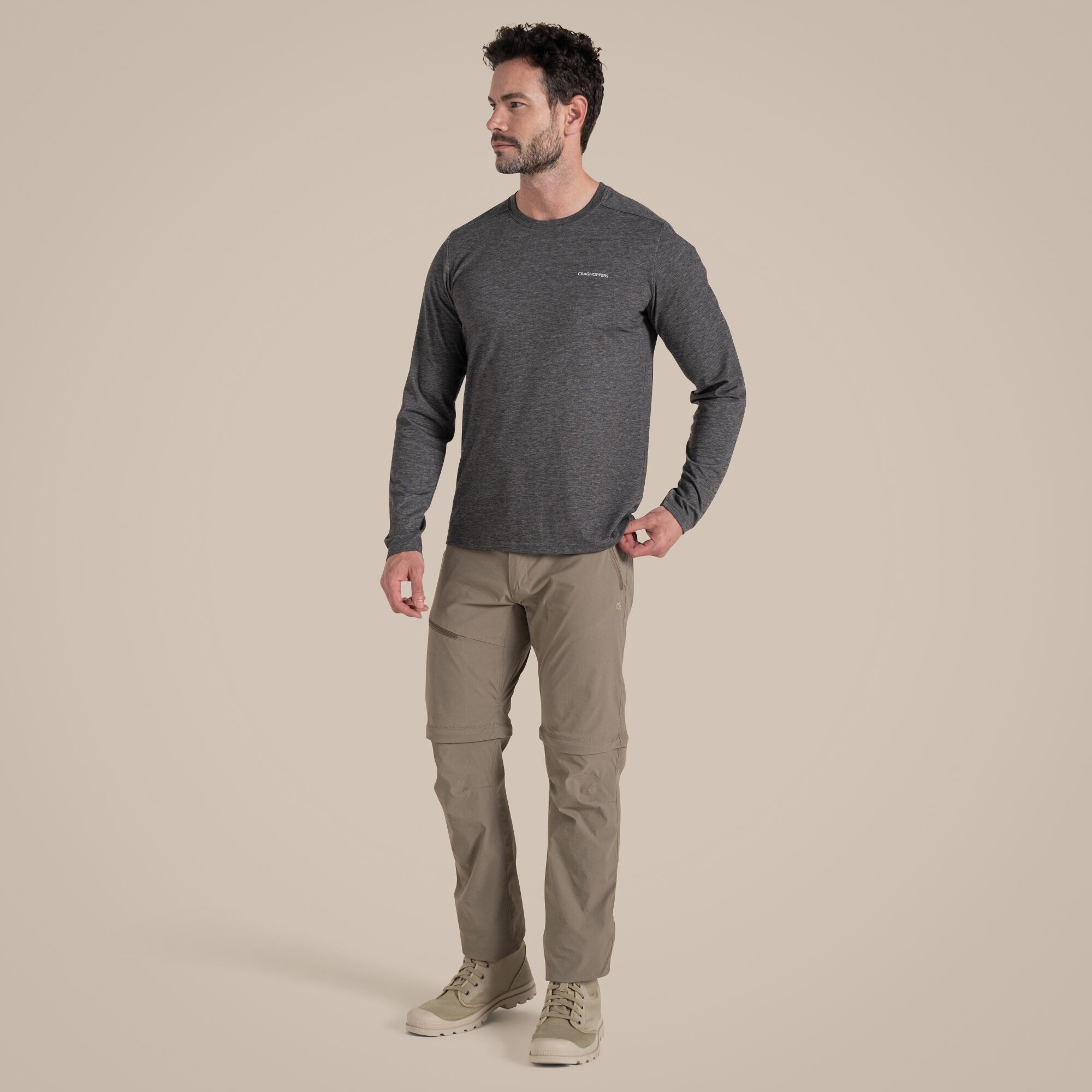 Craghoppers Men's Beige Nosilife Pro Convertible Trouser Iii Size: 40S